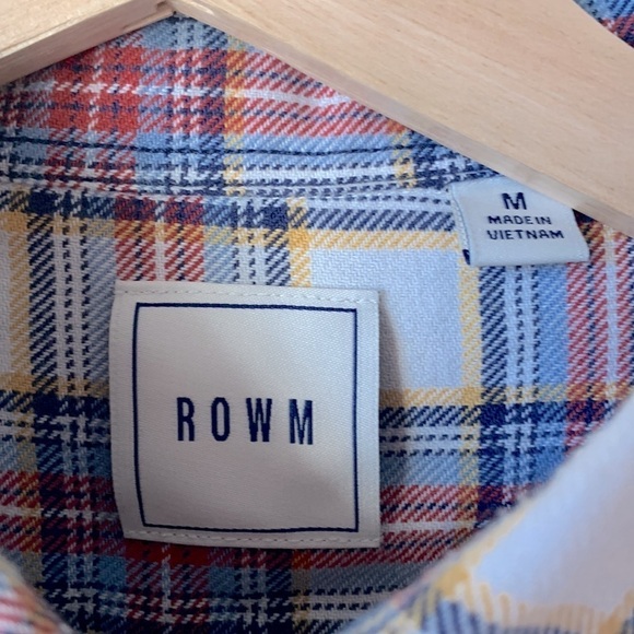ROWM Men’s Plaid Long Sleeve Button Down Shirt - Picture 3 of 8